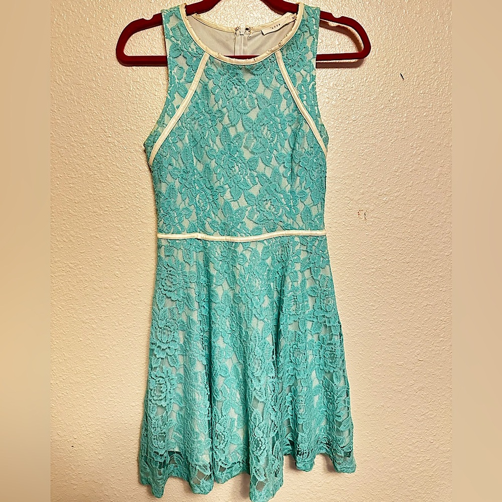 Lush Aqua/Teal Lace Dress